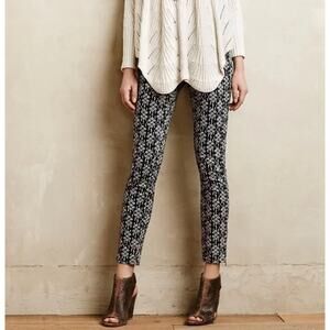 Anthropologie Pilcro and the Letterpress Blue Serif Ankle Pants Women's Size 26